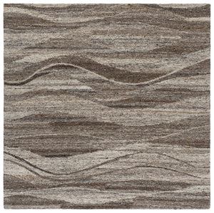 Safavieh Oakwood Hand‑Tufted Round Rug In Natural Grey — Wool‑Cotton Blend, Soft Durable Minimalist Centerpiece 6'-0" x 6'-0" OAK102A-6R