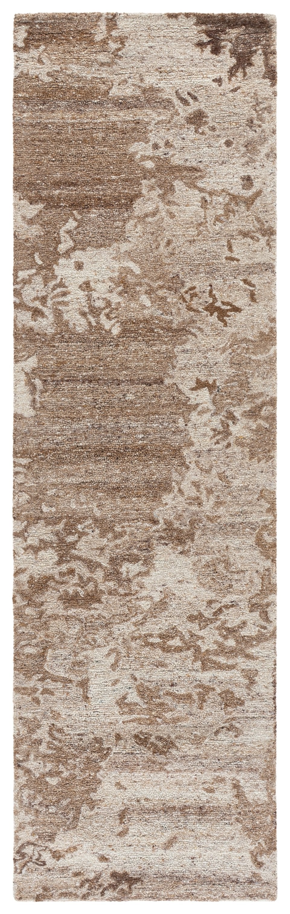 Safavieh Oakwood Hand-Tufted Wool-Cotton Area Rug In Natural Brown — Soft, Durable, Minimalist Elegance For Rooms 5'-0" x 8'-0" OAK103A-5