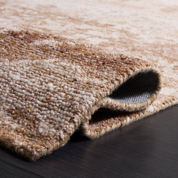 Safavieh Oakwood Hand-Tufted Natural Brown Area Rug — Wool-Cotton Low-Profile Pile, Durable & Versatile 6'-0" x 6'-0" OAK103A-6SQ