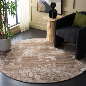 Safavieh Oakwood Hand-Tufted Natural Brown Area Rug — Wool-Cotton Low-Profile Pile, Durable & Versatile 6'-0" x 6'-0" OAK103A-6SQ