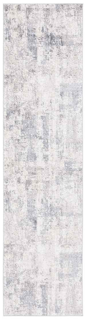 Safavieh Opal Ivory Grey Runner 2X7 Ft — Minimalist Power-Loomed Turkish Rug, Durable Soft Low Pile, Stain-Resistant OAL414A-27