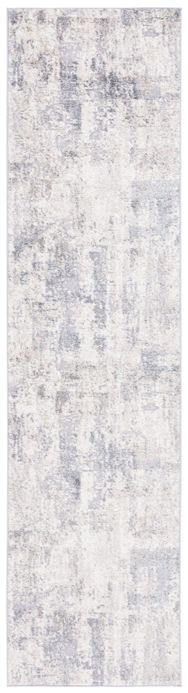 Safavieh Opal Ivory Grey Runner 2X7 Ft — Minimalist Power-Loomed Turkish Rug, Durable Soft Low Pile, Stain-Resistant OAL414A-27