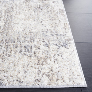 Safavieh Opal Ivory Grey Runner 2X7 Ft — Minimalist Power-Loomed Turkish Rug, Durable Soft Low Pile, Stain-Resistant OAL414A-27