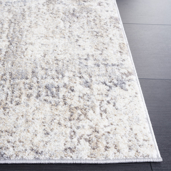 Safavieh Opal Ivory Grey Runner 2X7 Ft — Minimalist Power-Loomed Turkish Rug, Durable Soft Low Pile, Stain-Resistant OAL414A-27