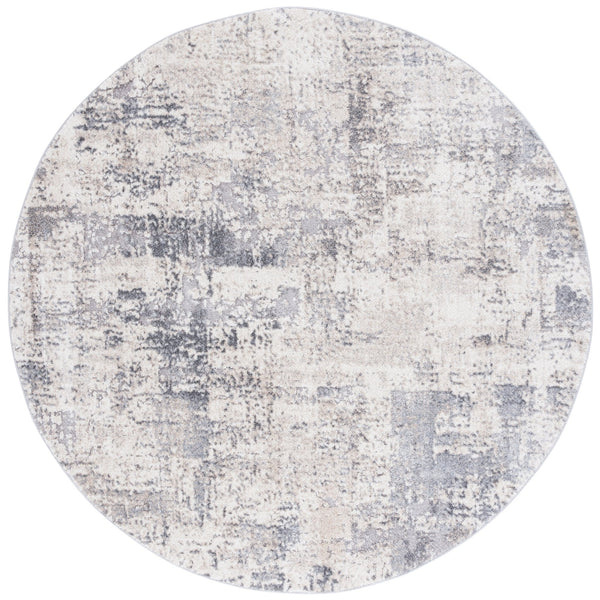 Safavieh Opal Ivory Grey Runner 2X7 Ft — Minimalist Power-Loomed Turkish Rug, Durable Soft Low Pile, Stain-Resistant OAL414A-27