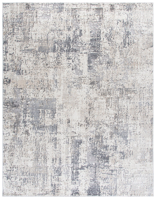 Safavieh Opal Ivory Grey Runner 2X7 Ft — Minimalist Power-Loomed Turkish Rug, Durable Soft Low Pile, Stain-Resistant OAL414A-27