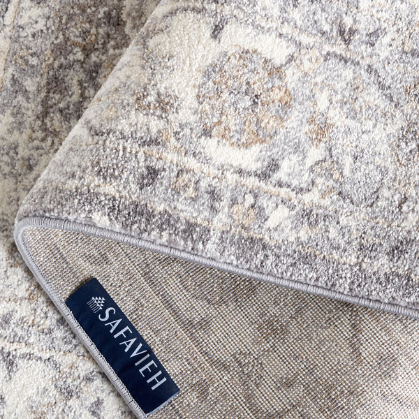 Safavieh Opal Traditional Round Area Rug - Elegant Grey & Ivory Design, Durable Comfort For Cozy Spaces Grey ,Ivory 70% Polypropylene  %30 Polyester Oal468f-5