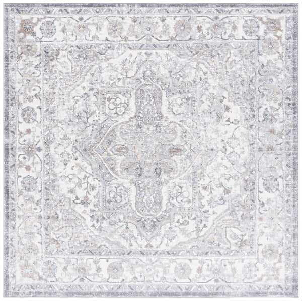Safavieh Opal Traditional Round Area Rug - Elegant Grey & Ivory Design, Durable Comfort For Cozy Spaces Grey ,Ivory 70% Polypropylene  %30 Polyester Oal468f-5