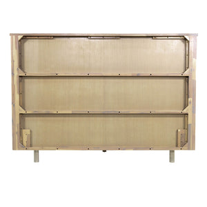 Lh Imports Oasis King Bed - Elegant Solid Acacia Wood With Fluted Headboard For Timeless Home Comfort Beige Solid Acacia Wood Oas001ks