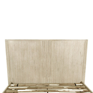 Lh Imports Oasis King Bed - Elegant Solid Acacia Wood With Fluted Headboard For Timeless Home Comfort Beige Solid Acacia Wood Oas001ks