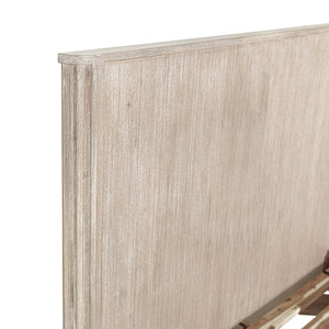 Lh Imports Oasis King Bed - Elegant Solid Acacia Wood With Fluted Headboard For Timeless Home Comfort Beige Solid Acacia Wood Oas001s