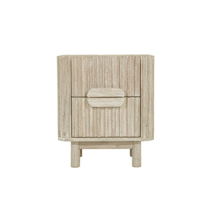 Lh Imports Oasis Nightstand - Durable Acacia Wood Design With Effortless Gliding Drawers & Neutral Finish Charm Beige Solid Acacia Wood,Mdf Acacia Veneer Oas002