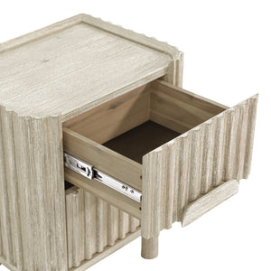 Lh Imports Oasis Nightstand - Durable Acacia Wood Design With Effortless Gliding Drawers & Neutral Finish Charm Beige Solid Acacia Wood,Mdf Acacia Veneer Oas002