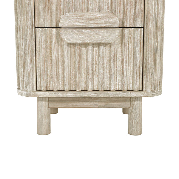 Lh Imports Oasis Nightstand - Durable Acacia Wood Design With Effortless Gliding Drawers & Neutral Finish Charm Beige Solid Acacia Wood,Mdf Acacia Veneer Oas002