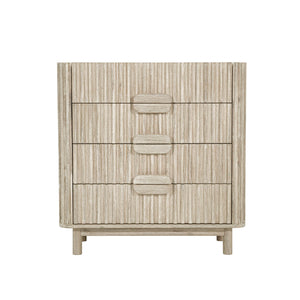 Lh Imports Oasis 4 Drawer Chest - Elegant Solid Acacia Wood Storage With Velvet-lined Luxury Top Drawers Beige Solid Acacia Wood,Mdf Acacia Veneer Oas004