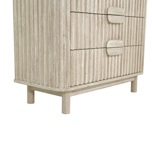 Lh Imports Oasis 4 Drawer Chest - Elegant Solid Acacia Wood Storage With Velvet-lined Luxury Top Drawers Beige Solid Acacia Wood,Mdf Acacia Veneer Oas004