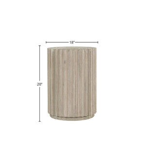 Lh Imports Oasis Side Table - Durable Acacia Wood Design With Storage, Perfect For Home Décor & Organization Beige Solid Acacia Wood,Mdf Acacia Veneer Oas005