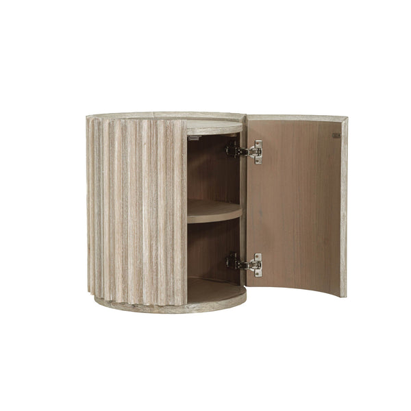 Lh Imports Oasis Side Table - Durable Acacia Wood Design With Storage, Perfect For Home Décor & Organization Beige Solid Acacia Wood,Mdf Acacia Veneer Oas005