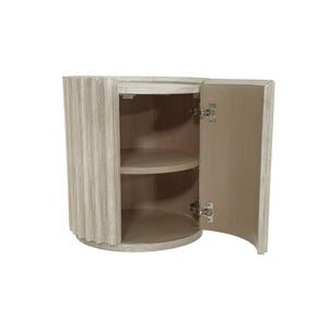 Lh Imports Oasis Side Table - Durable Acacia Wood Design With Storage, Perfect For Home Décor & Organization Beige Solid Acacia Wood,Mdf Acacia Veneer Oas005