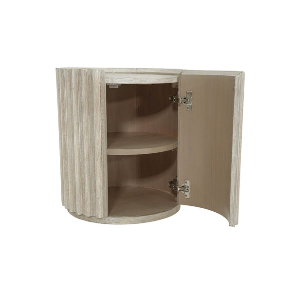 Lh Imports Oasis Side Table - Durable Acacia Wood Design With Storage, Perfect For Home Décor & Organization Beige Solid Acacia Wood,Mdf Acacia Veneer Oas005