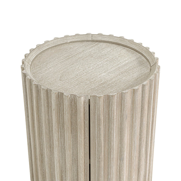 Lh Imports Oasis Side Table - Durable Acacia Wood Design With Storage, Perfect For Home Décor & Organization Beige Solid Acacia Wood,Mdf Acacia Veneer Oas005