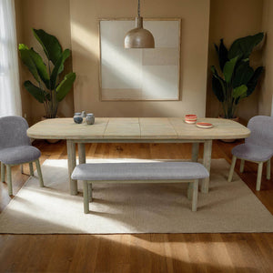 Lh Imports Oasis Extension Dining Table - Stylish Solid Acacia Wood For 10, Perfect For Entertaining Guests! Beige Solid Acacia Wood Oas011