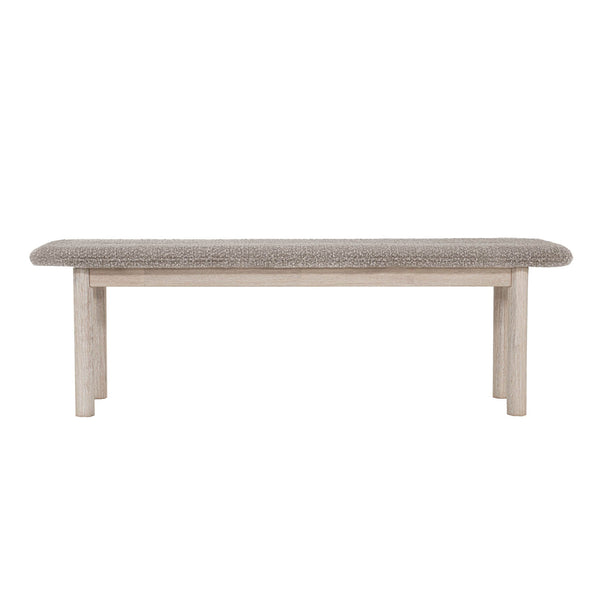 Lh Imports Oasis Bench - Oatmeal: Stylish Solid Acacia Wood Seat For Dining, Entryway, Or Bedroom Use Grey,Beige Solid Acacia Wood,Polyester,Acrylic,Pu Foam,Polyester Fiber Oas016-pg