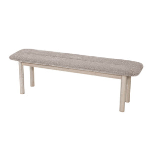 Lh Imports Oasis Bench - Oatmeal: Stylish Solid Acacia Wood Seat For Dining, Entryway, Or Bedroom Use Grey,Beige Solid Acacia Wood,Polyester,Acrylic,Pu Foam,Polyester Fiber Oas016-pg