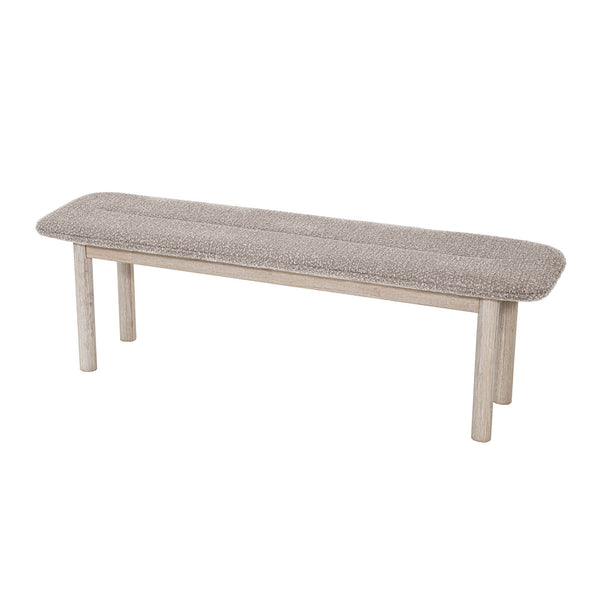 Lh Imports Oasis Bench - Oatmeal: Stylish Solid Acacia Wood Seat For Dining, Entryway, Or Bedroom Use Grey,Beige Solid Acacia Wood,Polyester,Acrylic,Pu Foam,Polyester Fiber Oas016-pg