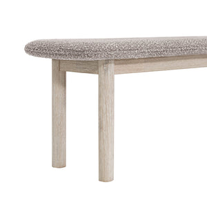 Lh Imports Oasis Bench - Oatmeal: Stylish Solid Acacia Wood Seat For Dining, Entryway, Or Bedroom Use Grey,Beige Solid Acacia Wood,Polyester,Acrylic,Pu Foam,Polyester Fiber Oas016-pg