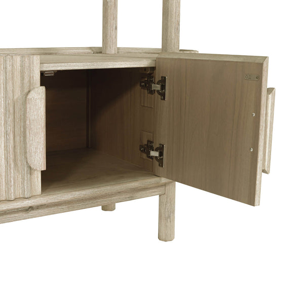 Lh Imports Oasis Bookcase - Elegant Solid Acacia Wood Design With Open Shelves & Hidden Storage For Home Décor Beige Solid Acacia Wood,Mdf Acacia Veneer Oas019