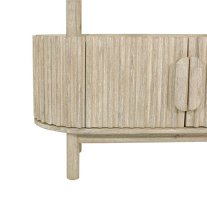 Lh Imports Oasis Bookcase - Elegant Solid Acacia Wood Design With Open Shelves & Hidden Storage For Home Décor Beige Solid Acacia Wood,Mdf Acacia Veneer Oas019