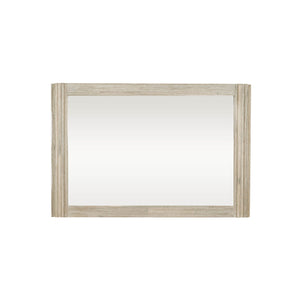 Lh Imports Oasis Mirror - Elegant Brushed Acacia Wood Frame For Versatile Home Décor In Bedroom Or Bathroom Beige Solid Acacia Wood,Glass Oas021