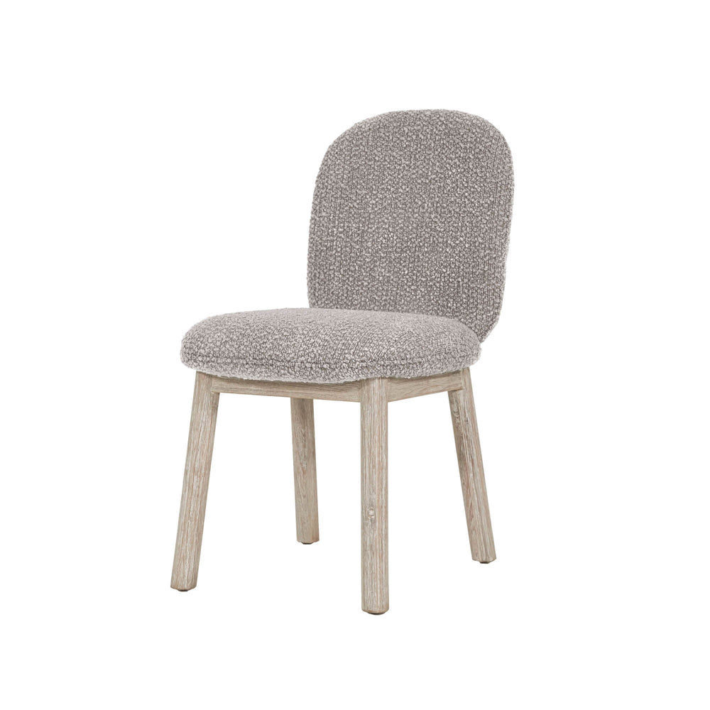 Lh Imports Oasis Dining Chair - Oatmeal: Stylish Solid Wood Design With Modern Rounded Back For Your Home Decor Grey,Beige Solid Acacia Wood,90% Polyester,10acrylic,Pu Foam,Polyester Fiber Batting Oas025-pg