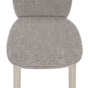 Lh Imports Oasis Dining Chair - Oatmeal: Stylish Solid Wood Design With Modern Rounded Back For Your Home Decor Grey,Beige Solid Acacia Wood,90% Polyester,10acrylic,Pu Foam,Polyester Fiber Batting Oas025-pg