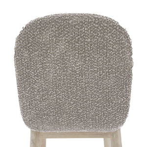 Lh Imports Oasis Dining Chair - Oatmeal: Stylish Solid Wood Design With Modern Rounded Back For Your Home Decor Grey,Beige Solid Acacia Wood,90% Polyester,10acrylic,Pu Foam,Polyester Fiber Batting Oas025-pg