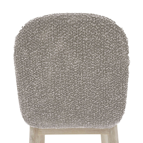 Lh Imports Oasis Dining Chair - Oatmeal: Stylish Solid Wood Design With Modern Rounded Back For Your Home Decor Grey,Beige Solid Acacia Wood,90% Polyester,10acrylic,Pu Foam,Polyester Fiber Batting Oas025-pg