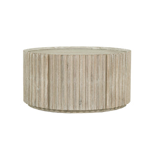 Lh Imports Oasis Coffee Table - Elegant Solid Acacia Wood With Fluted Detailing & Hidden Storage Solutions Beige Solid Acacia Wood,Mdf Acacia Veneer Oas032