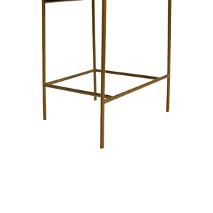 Lh Imports Oasis Arm Counter Stool - Stylish Bronze Metal Frame With Modern Rounded Back For Effortless Elegance Grey Iron,90% Polyester,10%Acrylic,Pu Foam,Polyester Fiber Oas067