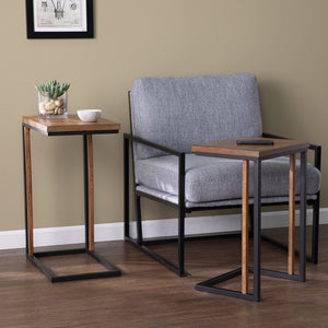 Safavieh Sabanti Rubberwood And Iron Nesting C Table Set For Living Room Sofa Side Use OC1092104