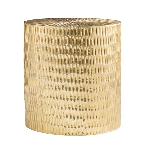 Safavieh Doylin Handcrafted Mango Wood Round Side Table With Brass Cladding For Modern Interiors OC1097506