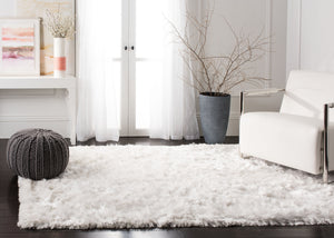 Safavieh Ocean Hand-tufted Shag Rug - Luxurious Ivory Comfort With 2.5-inch Pile Height For Elegant Spaces Ivory Polyester And Cotton Ocg101a-2