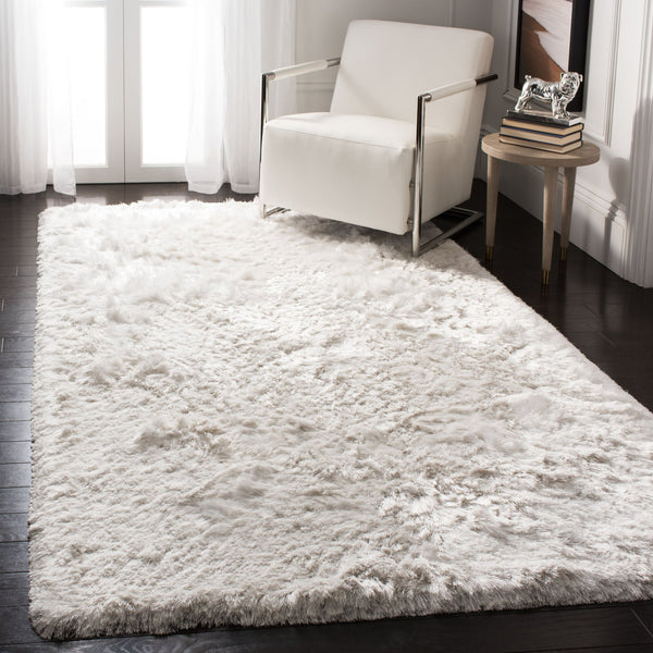 Safavieh Ocean Hand-tufted Shag Rug - Luxurious Ivory Comfort With 2.5-inch Pile Height For Elegant Spaces Ivory Polyester And Cotton Ocg101a-2