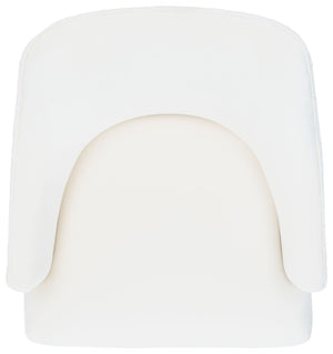 Safavieh Kaisley Puckered Velvet Office Chair - Elegant Cream Upholstery With Gold Base For Stylish Comfort OCH1300A