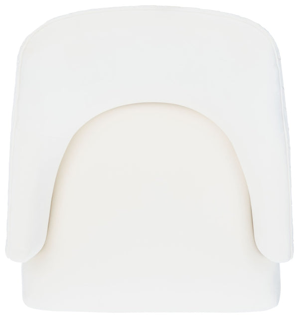 Safavieh Kaisley Puckered Velvet Office Chair - Elegant Cream Upholstery With Gold Base For Stylish Comfort OCH1300A