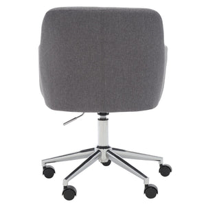 Safavieh Kains Swivel Office Chair - Modern Ergonomic Design With Soft Upholstery For Ultimate Comfort And Style Grey / Chrome OCH2000A