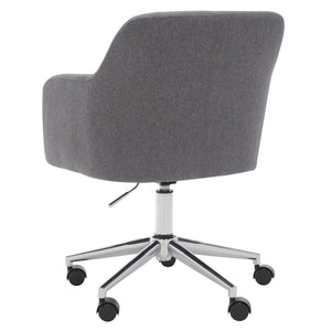 Safavieh Kains Swivel Office Chair - Modern Ergonomic Design With Soft Upholstery For Ultimate Comfort And Style Grey / Chrome OCH2000A