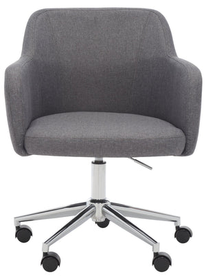 Safavieh Kains Swivel Office Chair - Modern Ergonomic Design With Soft Upholstery For Ultimate Comfort And Style Grey / Chrome OCH2000A