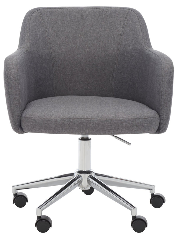 Safavieh Kains Swivel Office Chair - Modern Ergonomic Design With Soft Upholstery For Ultimate Comfort And Style Grey / Chrome OCH2000A
