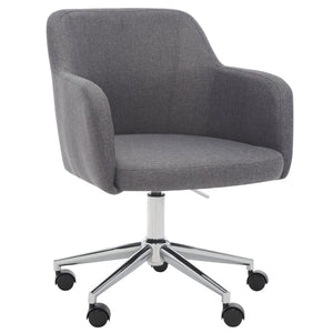 Safavieh Kains Swivel Office Chair - Modern Ergonomic Design With Soft Upholstery For Ultimate Comfort And Style Grey / Chrome OCH2000A